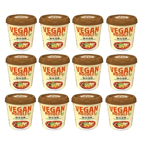 Yamadai New Touch Vegan Fideos Ramen y Hakoco Original Tenedor (fideos calientes y agrios, paquete de 12)