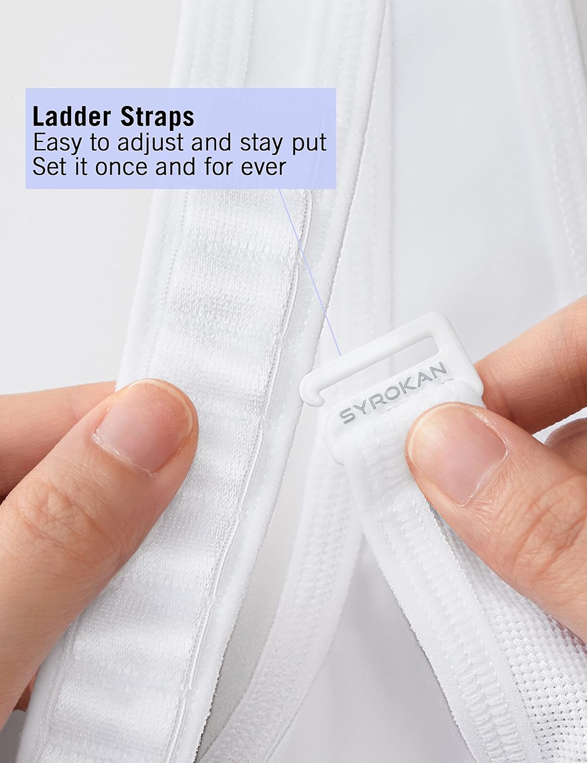 SYROKAN Women's Max Control Underwire Sports Bra High Impact Plus Size with Adjustable Straps Unlined Bra - Image 5