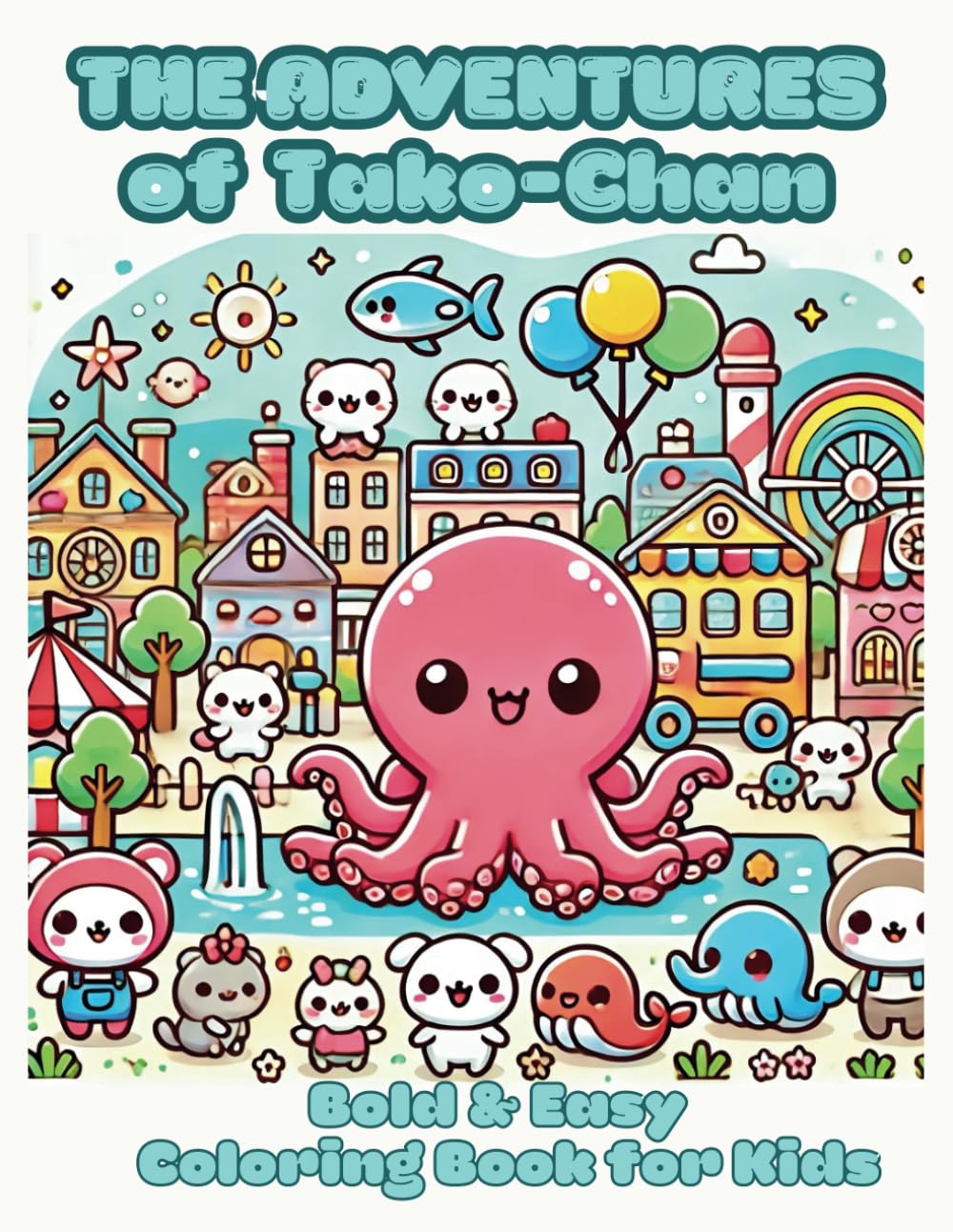 The Adventures of Tako-Chan: A Bold & Easy Coloring Book for Kids