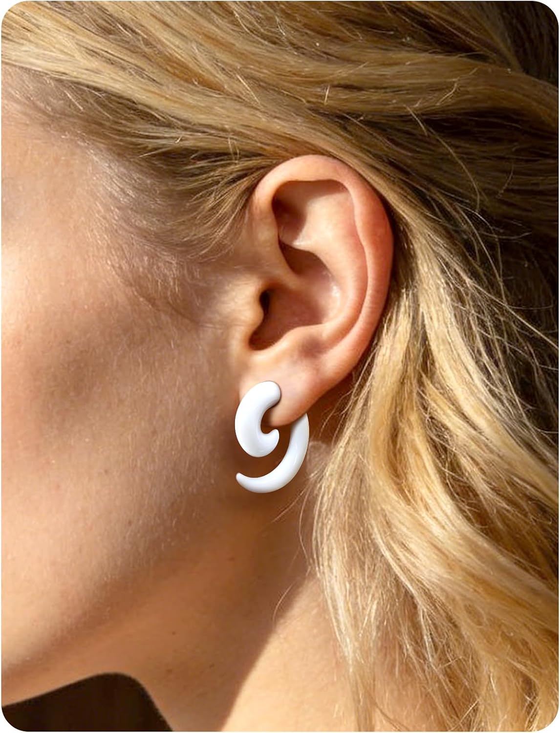 14-00G Ears Gauges Tunnels Plugs for Women Acrylic Spiral Snail Ear Gauge Septum Stretching Kit Earring Expander Stretcher Earrings Piercing Jewelry for Women Men