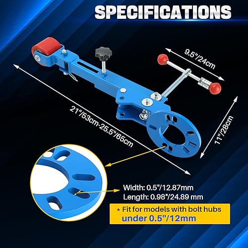 Vista 2 de DASBET Herramienta Rodillo de Guardabarros Herramienta de Reforma y Extensión, Rodillo de Arco de Rueda de Auto de Servicio Pesado Herramienta