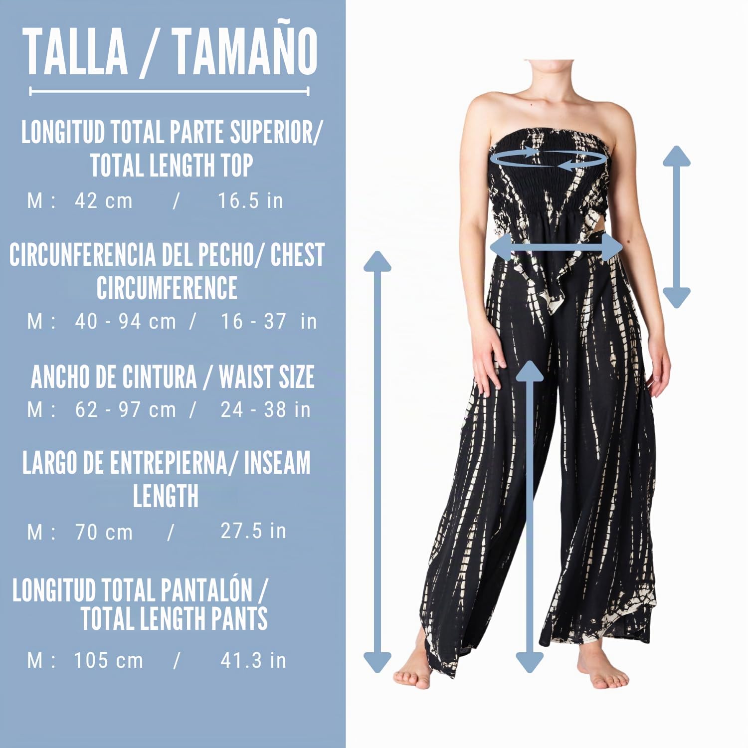 PANASIAM Tie-Dye Traje de Dos Piezas Cuba - Bustier Bandeau y Pantalones Palazzo, Top Corto Corset Sexy, Vestido Pantalón de Pierna Ancha - Mujer