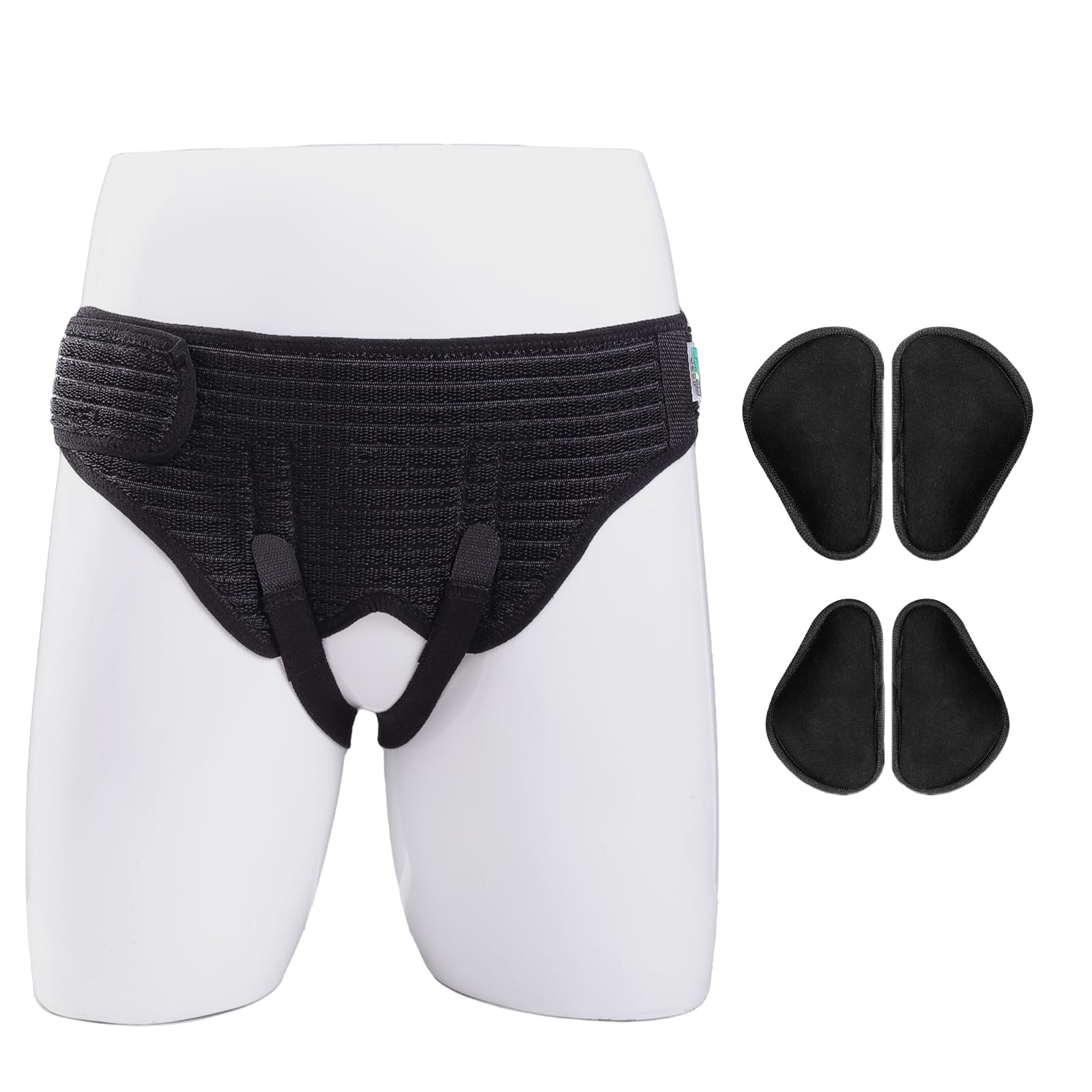 GRLEAYIE Hernia Belts for Men Inguinal, Groin Brace Hernia Support for Bilateral Hernia, Groin Hernia Truss for Groin Pain Relief, Medical Hernia Guard with 4 Compression Pads, Adjustable Waist Guard - L