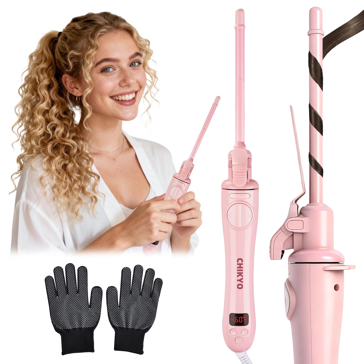 CHIKYO Automatic 9mm Rotating Curling Iron