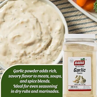 Badia Garlic Powder, 4 Pound Premium Garlic Powder for Cooking, Seasoning & Spice Blends, Freshly Ground and Flavorful