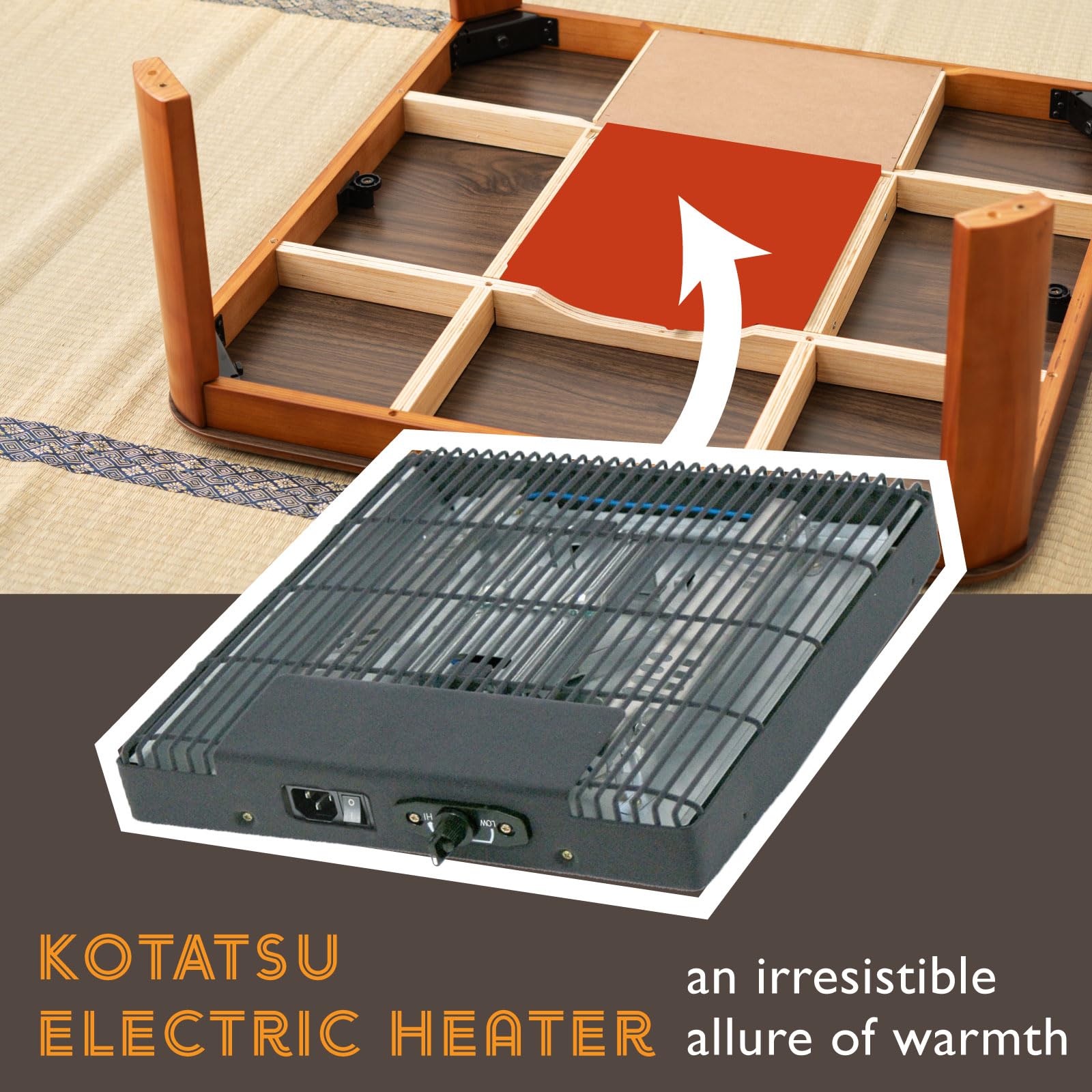 PaletteLife Kotatsu Heater Replacement, 120V 400W US Plug