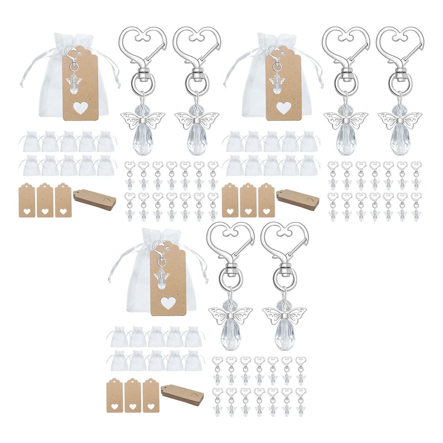 y-luck y- 90 Pezzi Souvenir Regali di Nozze Baby Shower Bomboniera Set con Etichetta Borsa di Caramelle