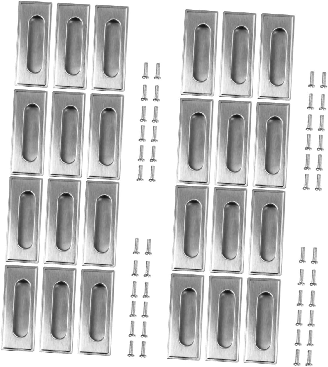 DOITOOL 24pcs Invisible Wardrobe Handles Embedded Cabinet Door Pulls Design Easy Install for Smooth Modern Furniture Hardware