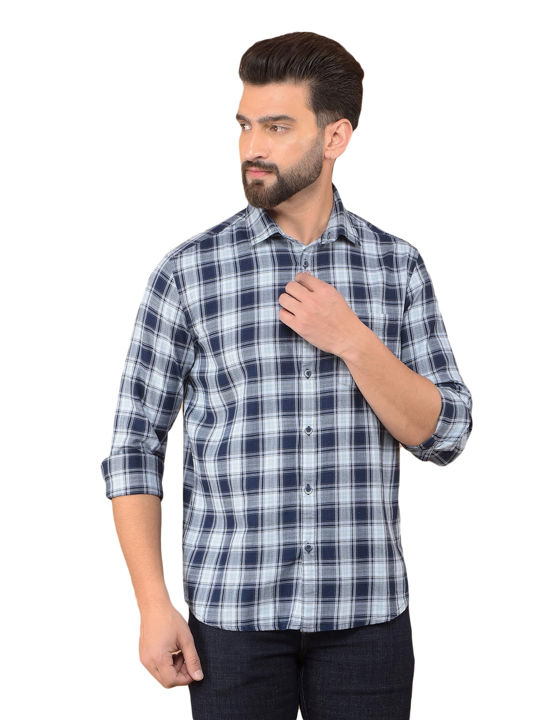 crimsoune club Men's Black Checked Shirt-picture-43