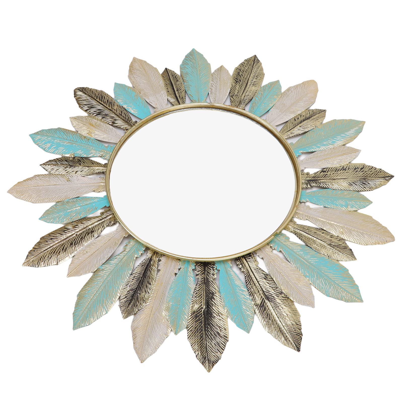 Décoration murale en métal moderne plumes pour chambre et bureau calme