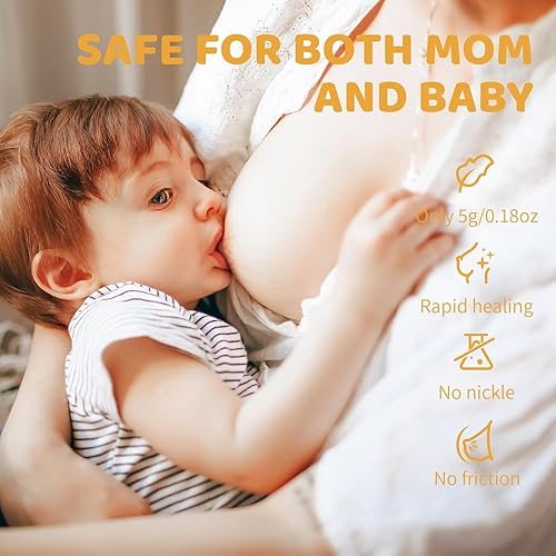 Miniatura 3 de The Original - Tazas de lactancia plateadas, cubierta de pezón de plata 999 para amamantar alivio del dolor de pezones, protectores de pezones para