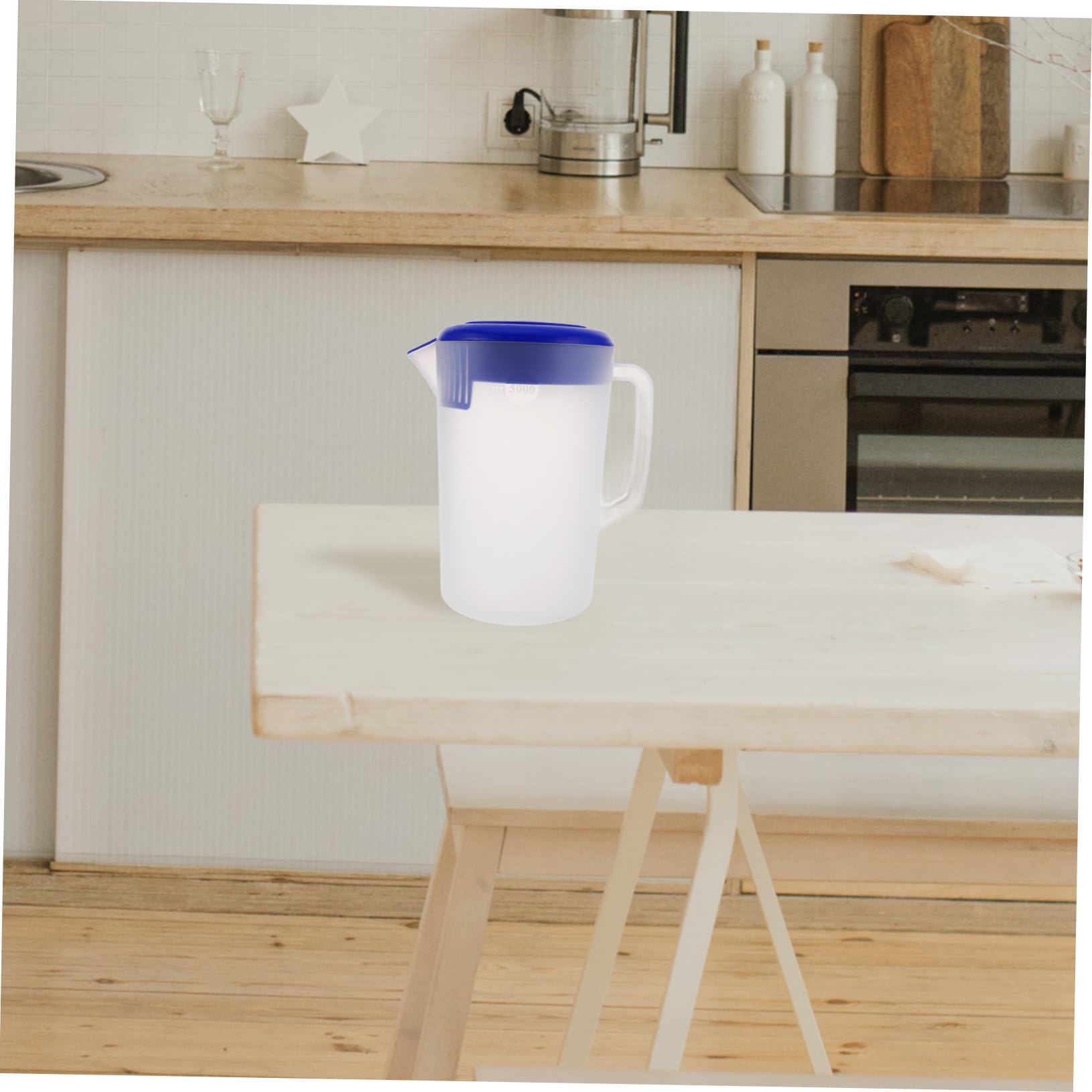 SHINEOFI Brocca per Bevande ad Alta Capacità 5l in Plastica con Finitura Opaca, Manico Ergonomico e Coperchio Antipolvere, per Tè Freddo, Succhi e Uso Commerciale in Ristoranti e Bar