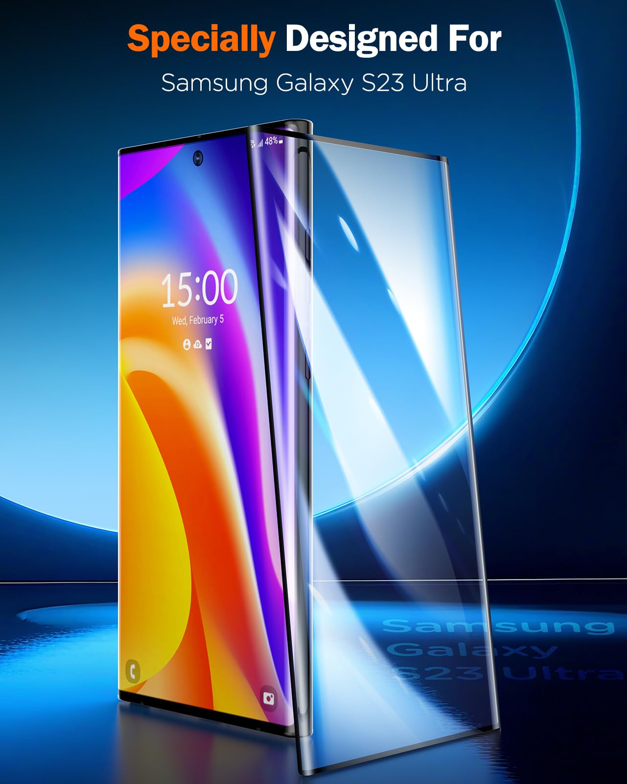 LK Pellicola protettiva per Samsung Galaxy S23 Ultra [rivoluzionaria nano-ceramica] pellicola protettiva [protezione anticaduta militare] copertura completa [senza bolle] aggiornamento di pellicola