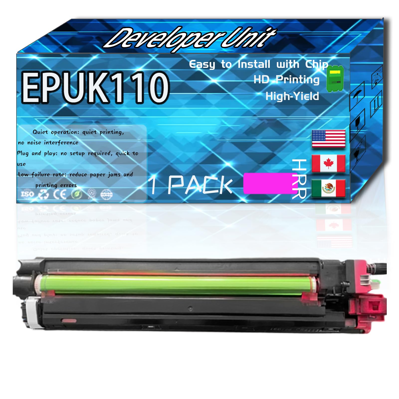 CEECN EPUK110 Developer Unit Compatible for Toshiba E Studio 4515AC 5015AC Printers, High Production Replacement (1 Pack Magenta)