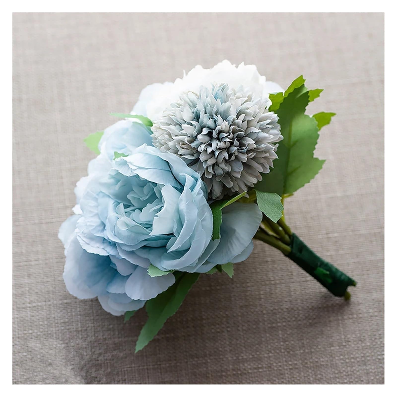 HJRegaFimu Artificial Flowers 8 Heads Silk Peony Wedding Decorative Flower Bridal Bouquet Exquisite Decoration Bouquets Green