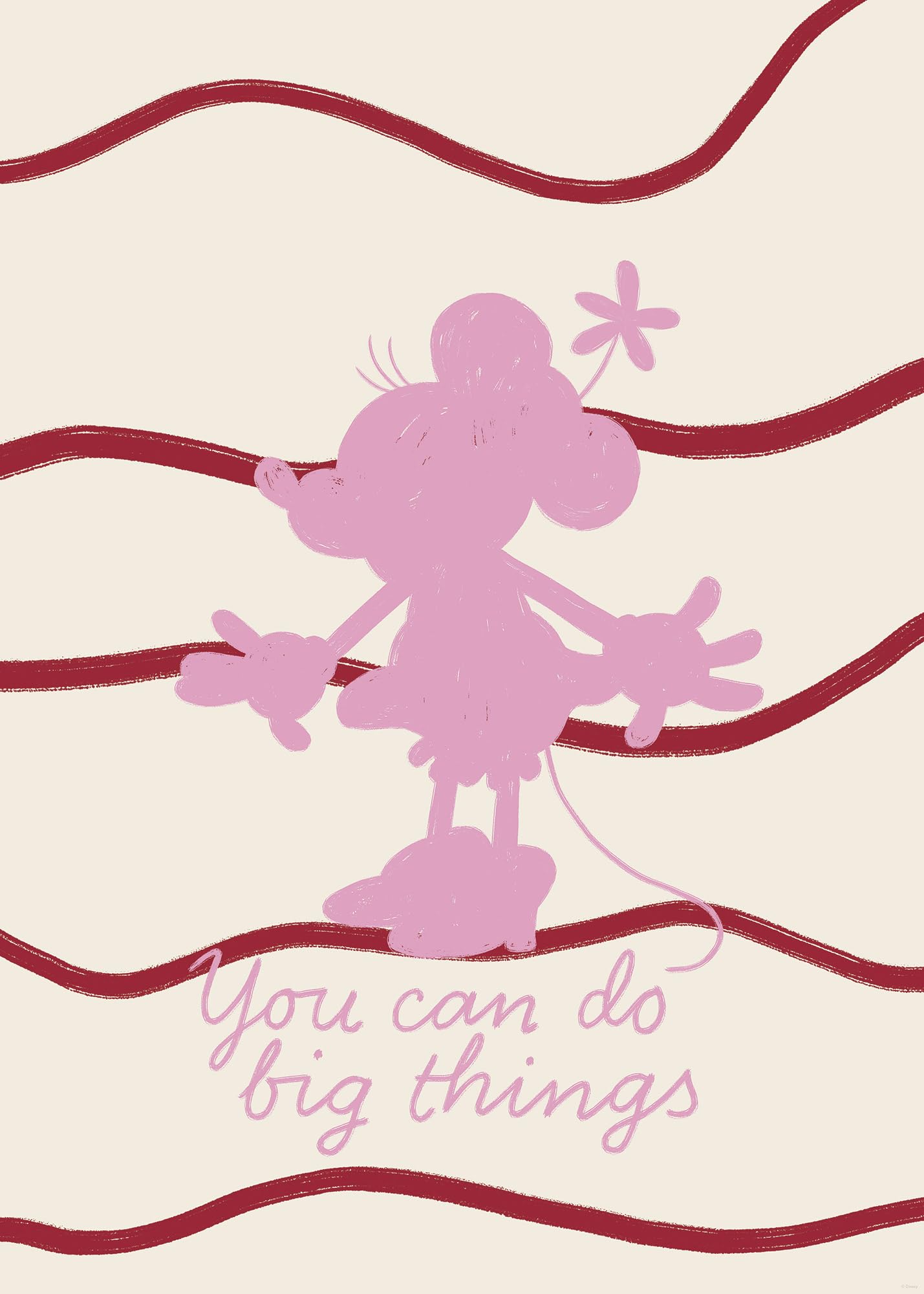 Komar Disney Minnie Mouse You Can Do Big Things Wall Picture Size 50 x 70 cm Children's Room Wall Decoration