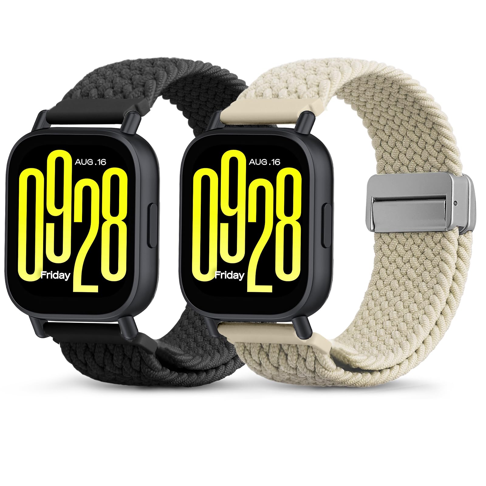 22 mm Strap Compatible with Xiaomi Redmi Watch 5 Active/Lite, Amazfit Active Max/Amazfit Bip 6/Bip 5/Balance 2, Braided Nylon Sports Straps for Women and Men