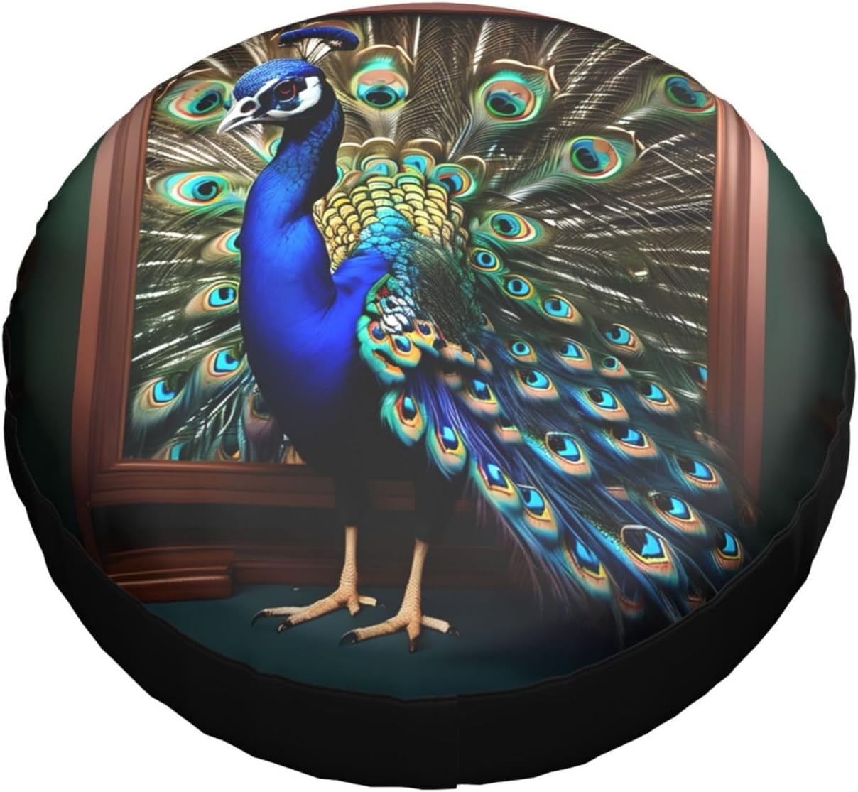 Beautiful Peacock Picture Print Tire Cover Universal Spare Wheel for Trailer Rv SUV Truck Camper Travel Accessories