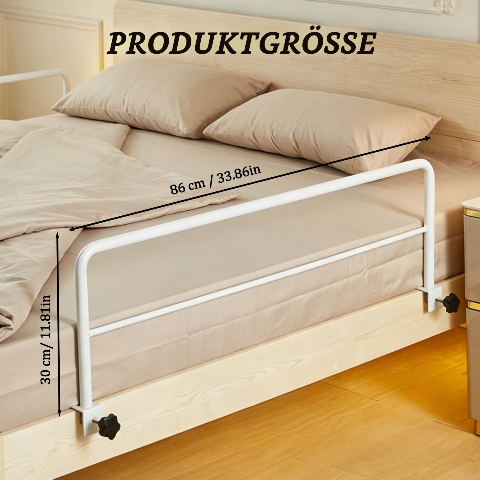 Bettgitter für Senioren Aufstehhilfe Bett, Rausfallschutz Bett (8630)