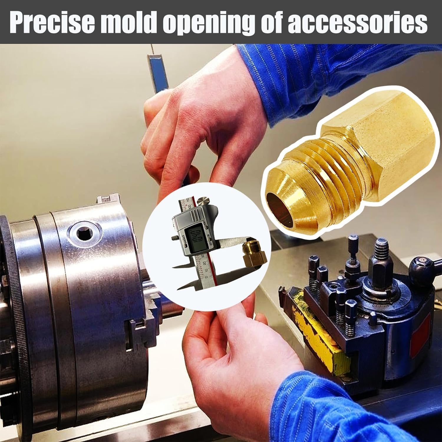 ANPTGHT Raccordo per tubo svasato in ottone, adattatore per gas 3/8 maschio x 1/4 NPT femmina, riduttore per propano e gas naturale (confezione da 2