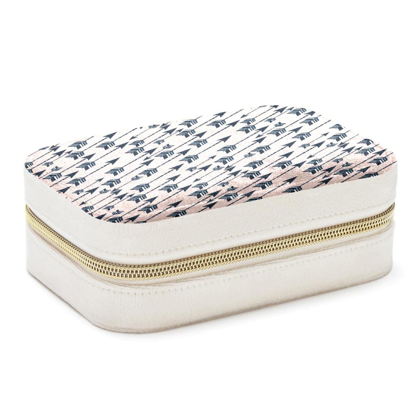 Boîte à bijoux de voyage élégante avec finitions flèche mobile