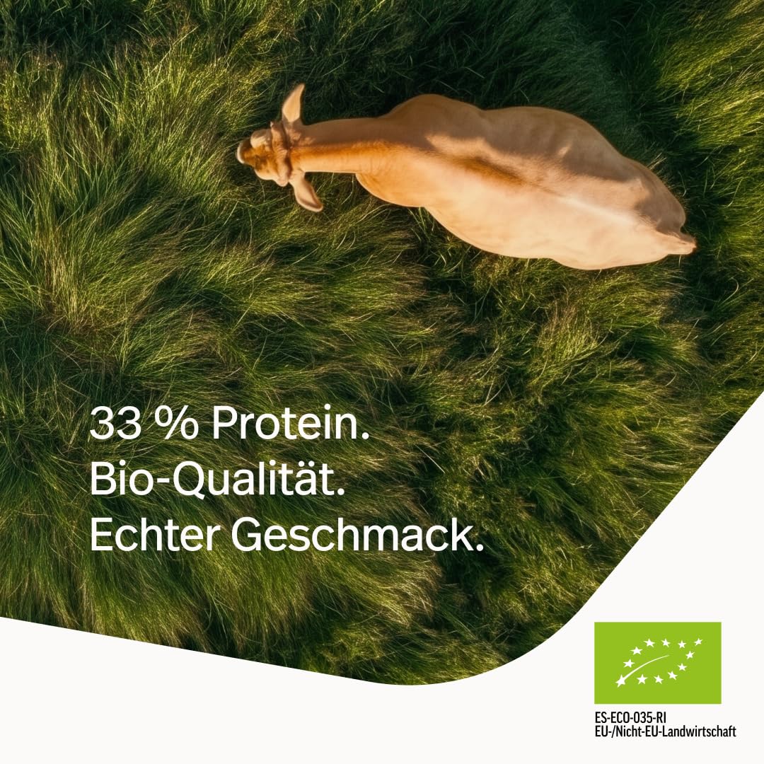 edubily® Beef Bar Cranberry - Protein Riegel als herzhafter Snack für unterwegs - mit 32% Protein aus Bio-Rindfleisch, Cranberries & Rote Bete - low carb (12x35 g, glutenfrei, Bio)
