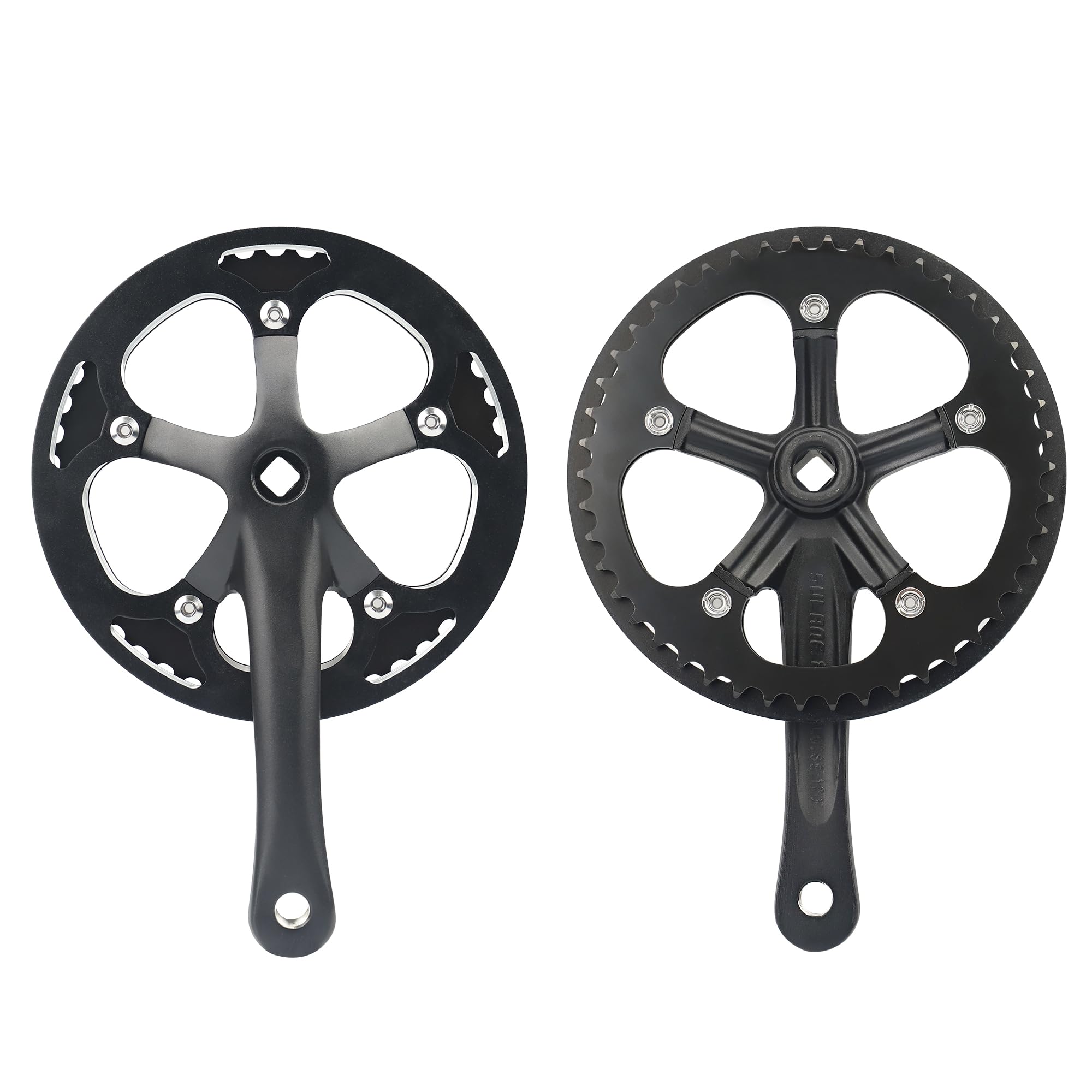 MEGHNA Singel Speed - Guarnitura 38T/46T/48T Bicycle Crankset da 170 mm, in alluminio, per bicicletta da donna