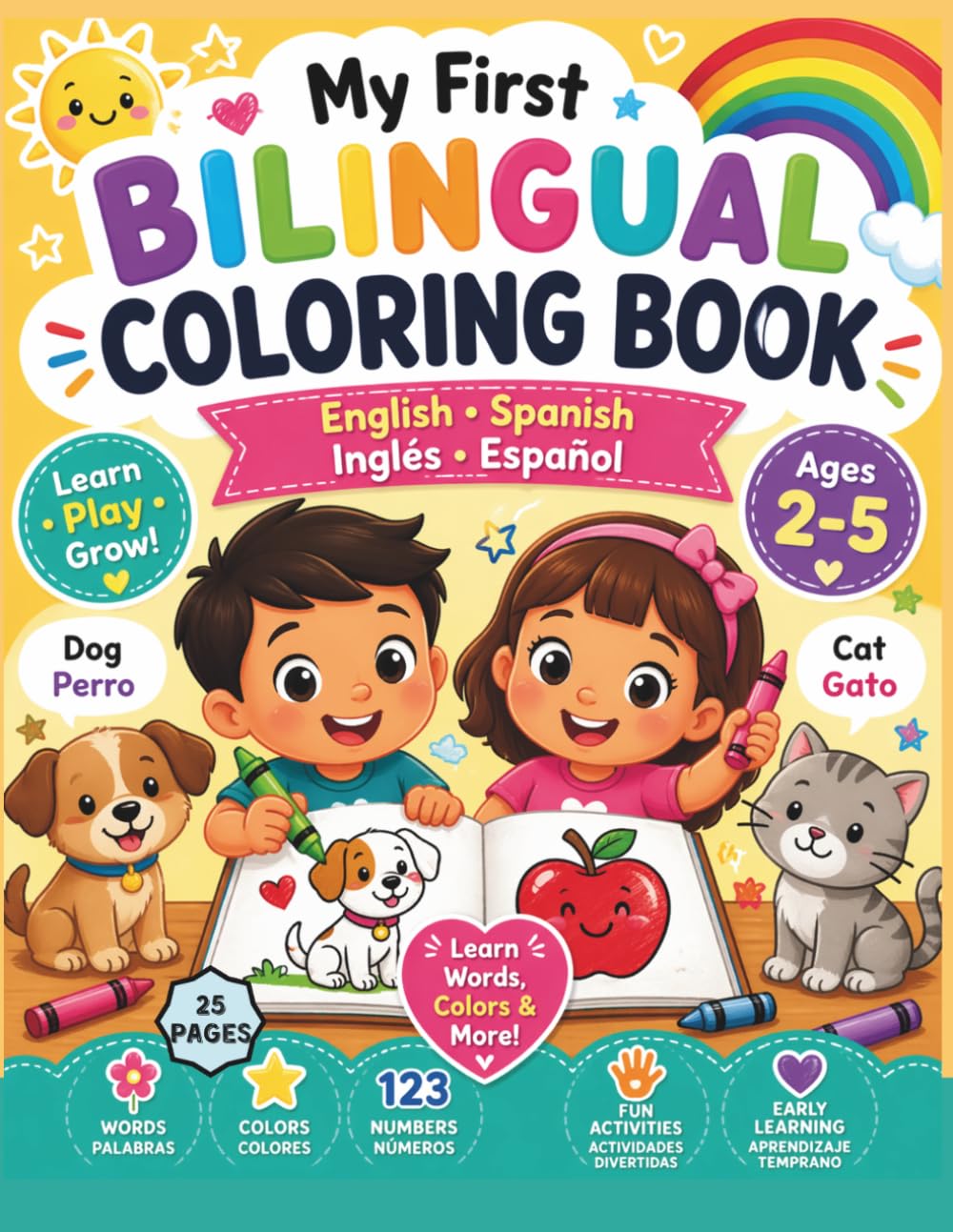 My First Bilingual Coloring Book