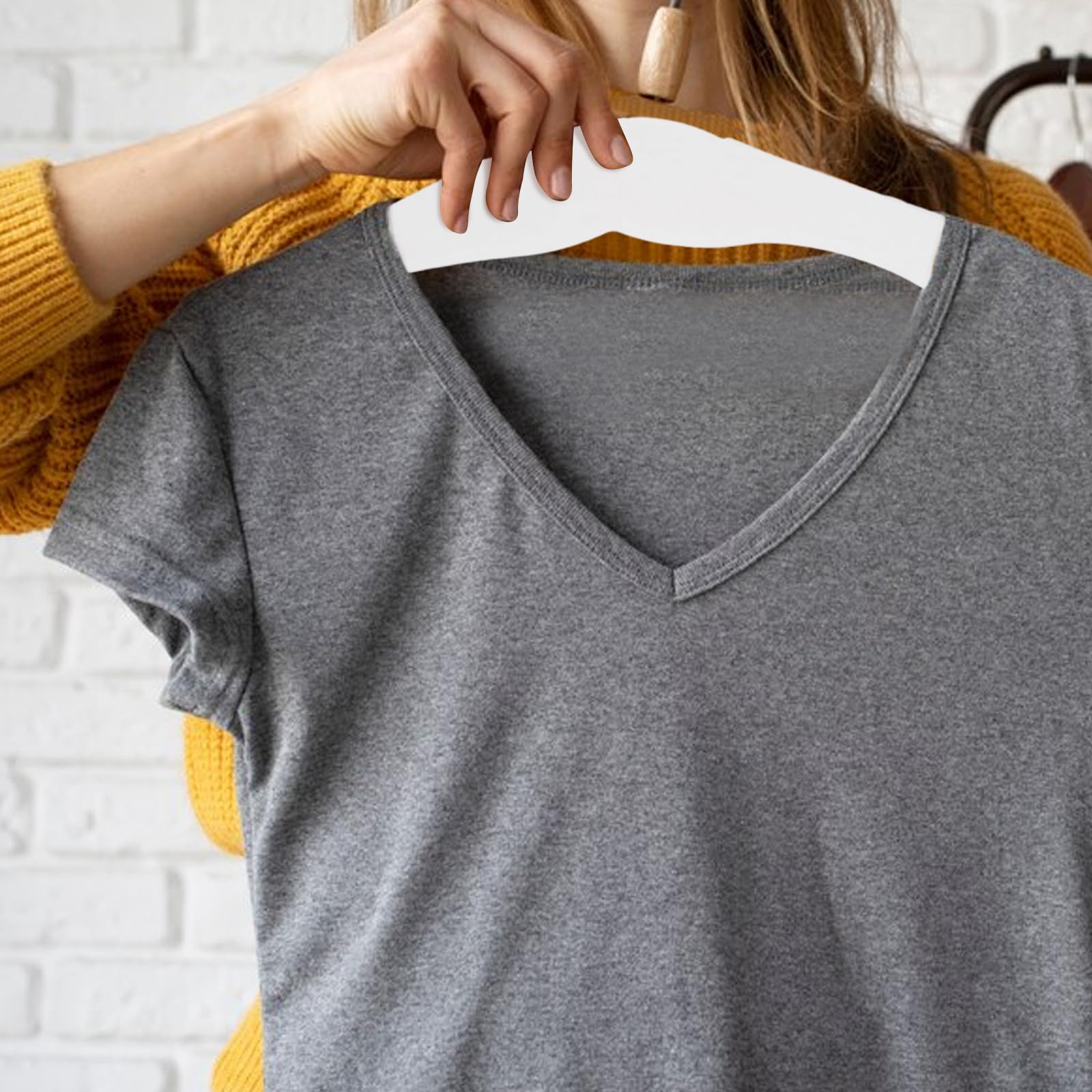Percha de Hombro para Ropa 50 Piezas de Papel Blanco