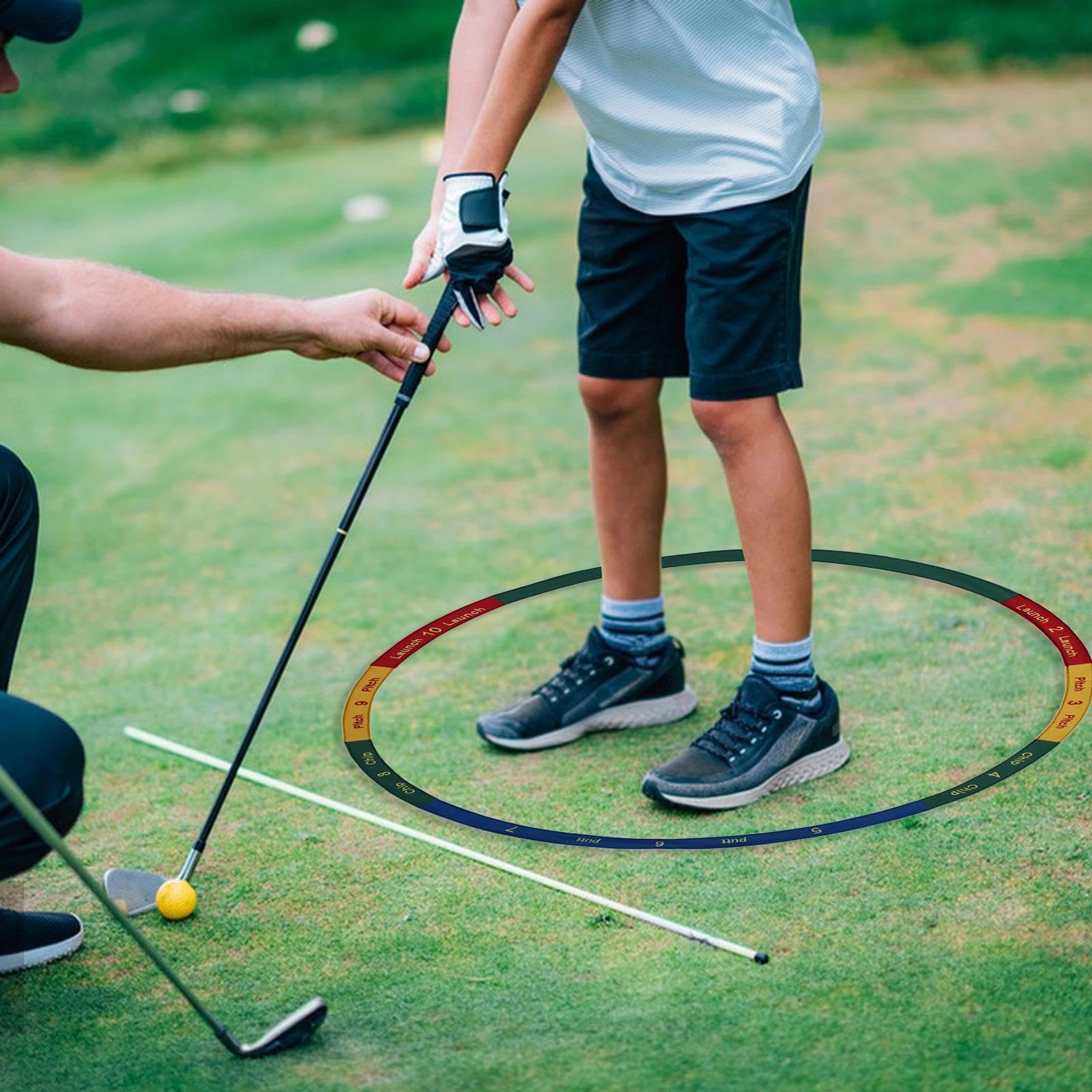 Golftrainer Kreis für Golfübungen, Haltungshilfe, Golfzubehör, Geeignet für Anfänger Und Fortgeschrittene