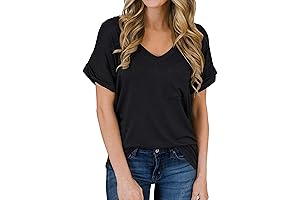 Miholl Women's V-Neck T-Shirt: A Casual Tee for Comfort and Style