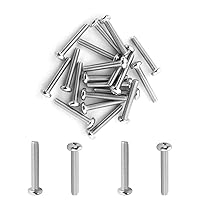 Vista 118 de MroMax 30 tornillos de máquina Phillips de cabeza plana M2 x 0.197 in, acero inoxidable 304 18-8, rosca completa, tornillos de cabeza cruzada gris