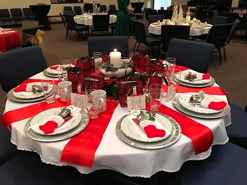 Miniatura 4 de ADVcer Rollo de cinta de satén rojo de 6 pulgadas de ancho, 24.1 yardas de largo a granel para decoración de Navidad, boda, cumpleaños, ceremonial,