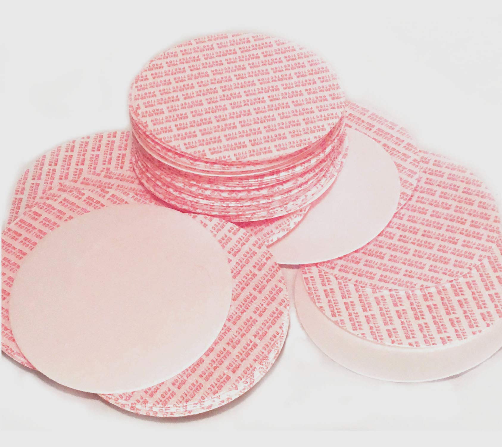 Pressure Sensitive Torque Activated Cap Seals Liners -100 PCS - for Regular Mouth Glass & Plastic Ball Mason Canning Jars - No Induction Sealer Needed - 70 mm (2.75
