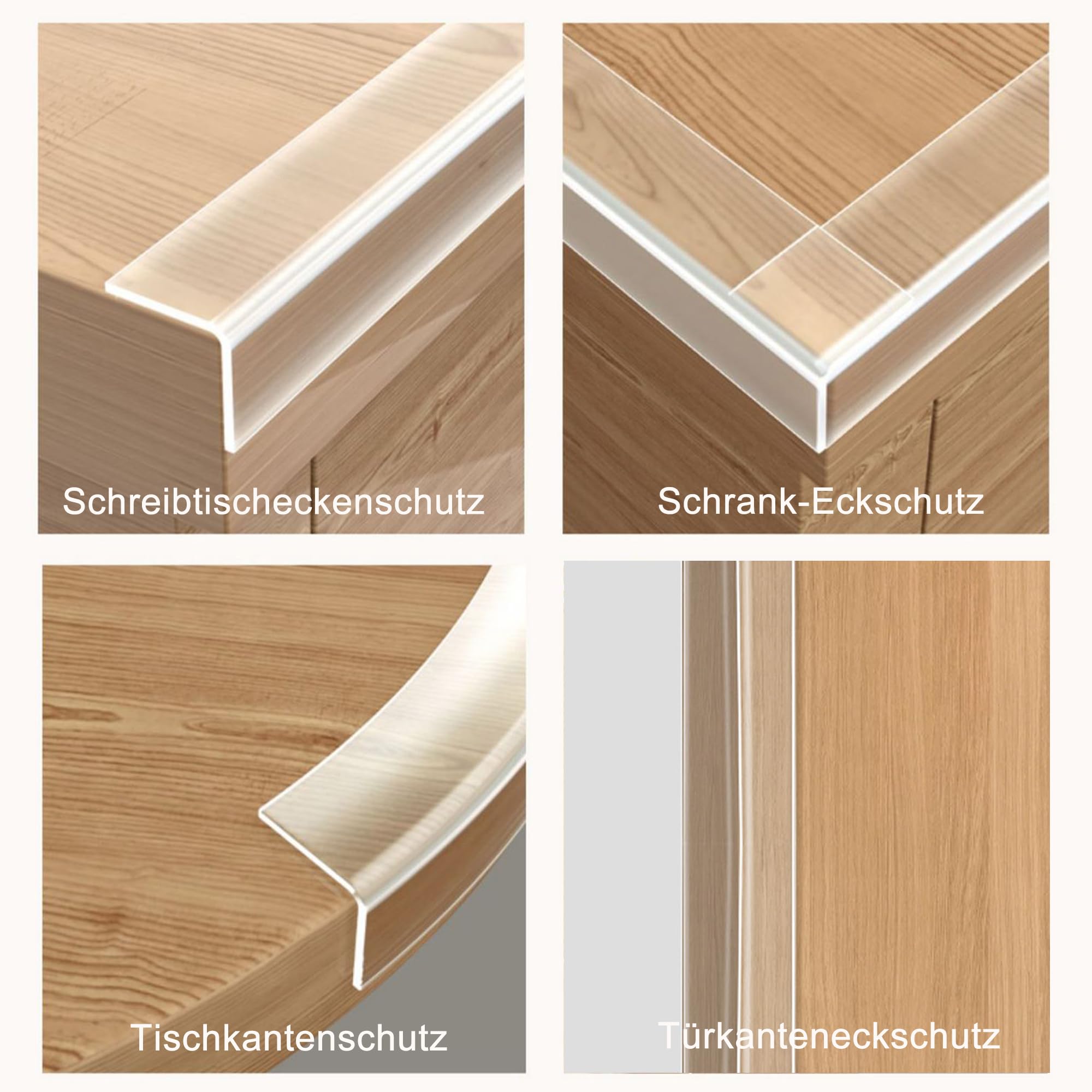 Protezione per bordi, spessore 2 mm, extra forte, con ampio nastro nano, sicurezza per bambini, per angoli, paraspigoli (3 cm di larghezza, 5 m di lunghezza
