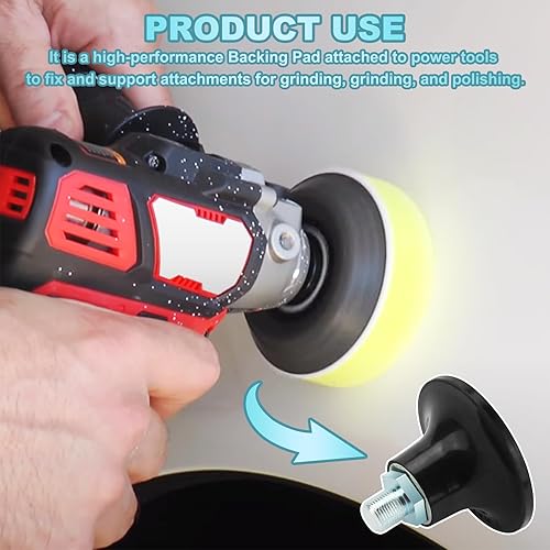 Miniatura 4 de 49-36-0800 Se adapta a Milwau-kee 2438-20 M12 Pulidora 2" Almohadilla de respaldo