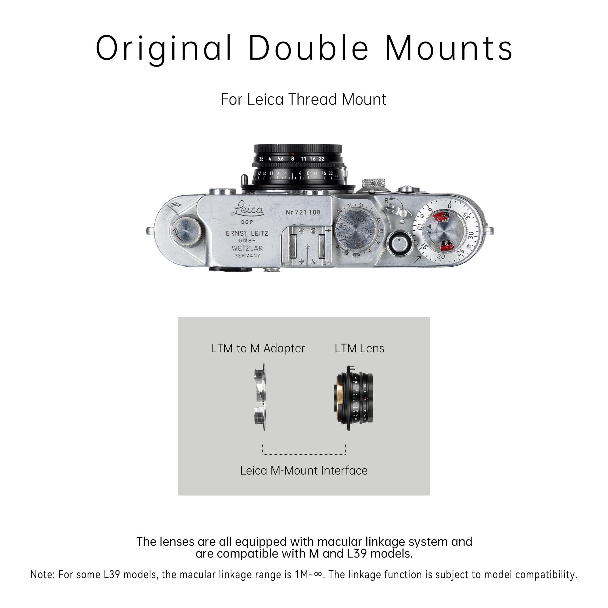 7artisans M35mm F2.8 Lente Prime Manual para Full Frame – Compatible con Leica M-Mount / L39 / LTM Mount