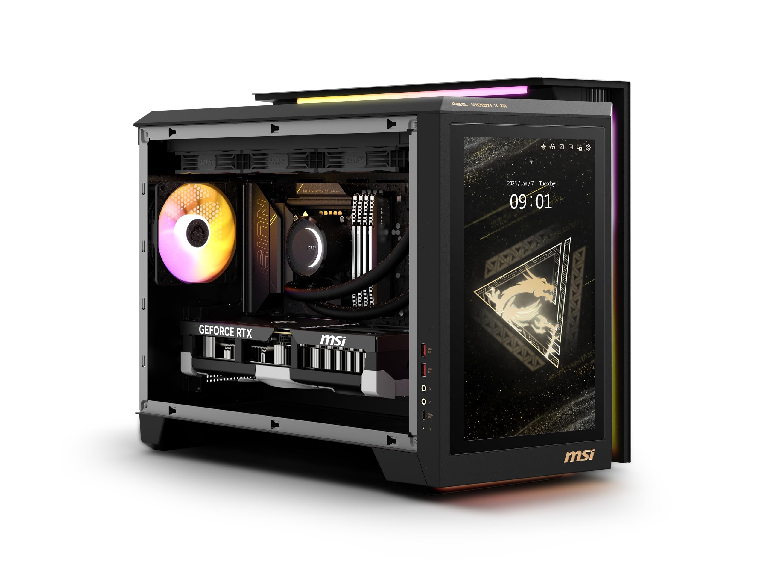 MSI MEG VISION X AI 2NVV7-004EU ULTRA 7 265K 32GB DDR5 2TB SSD RTX 5080 SHADOW 3X 16G W11 GAMING DT PC