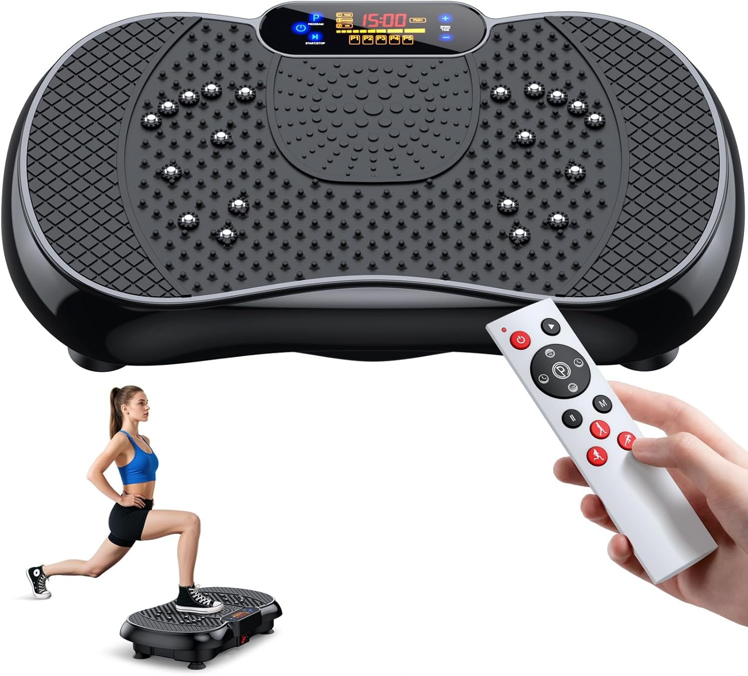 Vibration Plate Exercise Machine 2025 Upgraded Vibrating Plate for Lymphatic Drainage Weight Loss 330Lbs, 999 Adjustable Speeds, Full-Body Shaker Vibration Platform for Women Men, Sport Home Gym Vibration Plate Exercise Machine 2025 Upgraded Vibrating Plate for Lymphatic Drainage Weight Loss 330Lbs, 999 Adjustable Speeds, Full-Body Shaker Vibration Platform for Women Men, Sport Home Gym