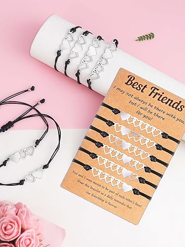 Miniatura 6 de Pulsera de mejor amiga, pulseras a juego con nudo de amor, pulseras a juego para mejores amigos, amistad, pulsera de larga distancia para mejores
