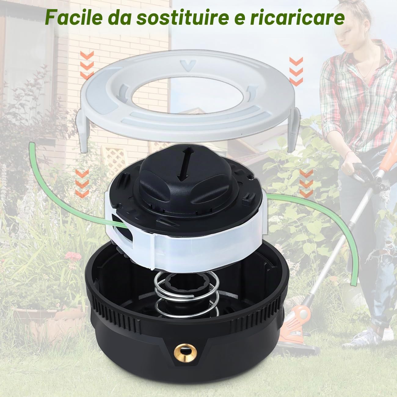 Autocut C 3-2 Testina per Stihl FSA 57 e FSE 52, Jrisbo Testina Filo compatibile con FSA57 FSE52 Bobina Ricambi AutoCut C3-2 ø 2,0 mm (1-Pack)