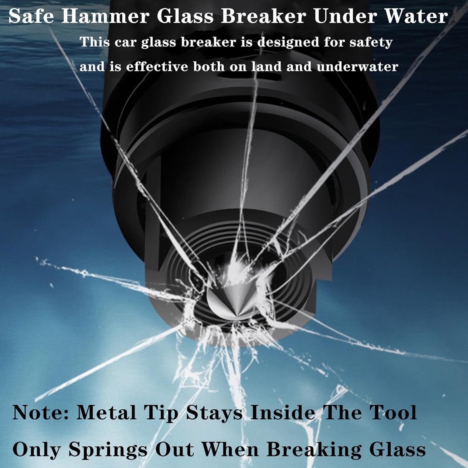 Automotive Gurtschneider Notfallhammer, 2 Stück Auto Sicherheitshammer, Tragbarer Fensterbrecher und Sicherheitsgurt Cutter mit Testglas zum Mit Allen Fahrzeugen Emergency Car Tool - 2