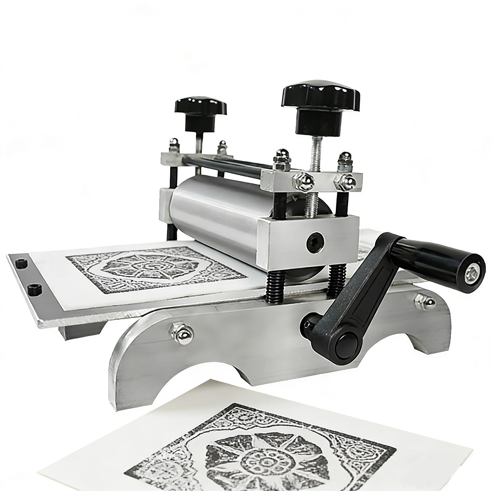 Macchina per incisione manuale per stampa a blocchi, 31 x 17 cm, strumento di stampa in rilievo con controllo a rullo, per forniture di stampa e progetti artistici