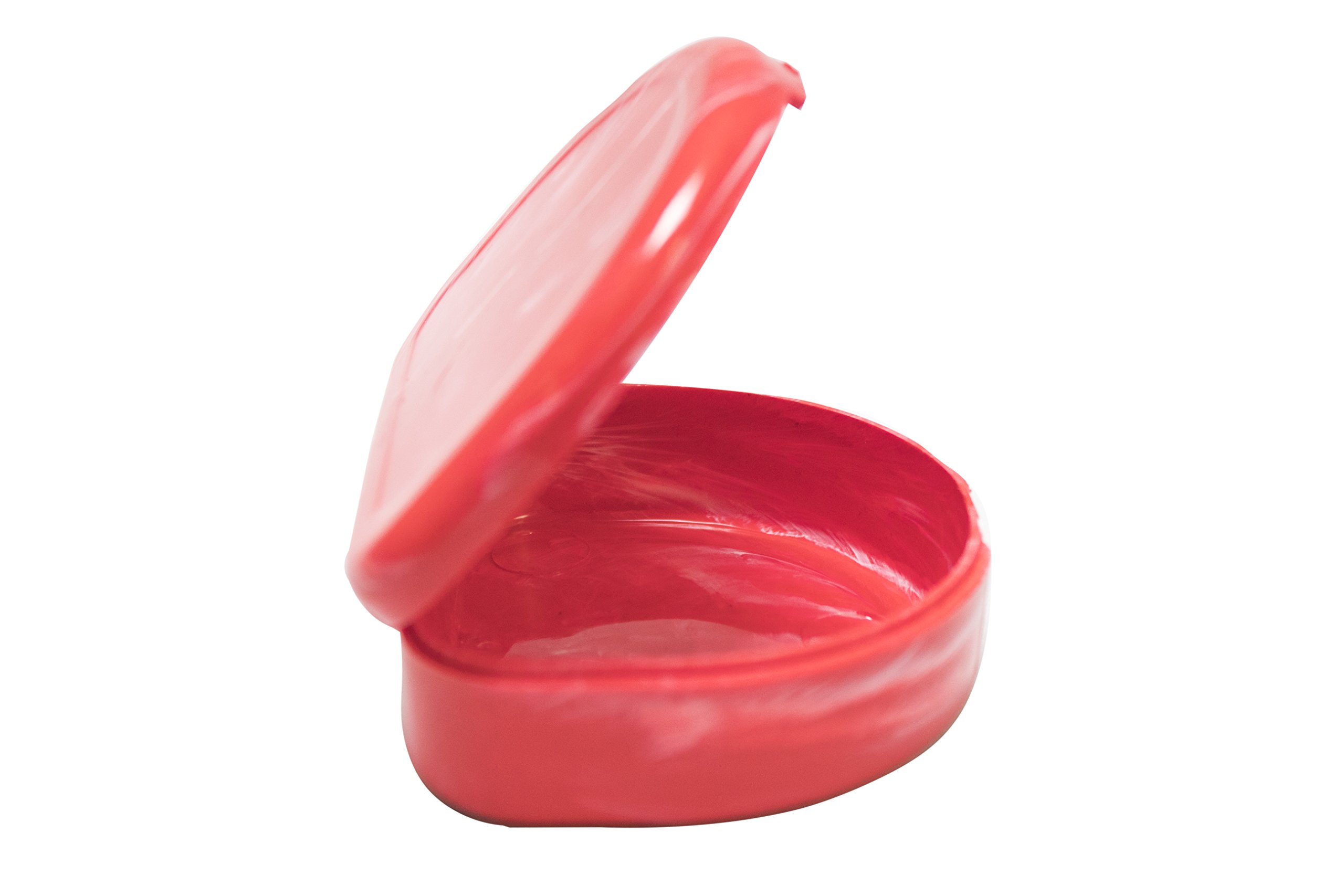 Orthodontic Retainer Case With Hinged Lid Snaps, Portable Denture Cases, Mouthguard Case for Retainer and Dentures (Red Marble)-image-38