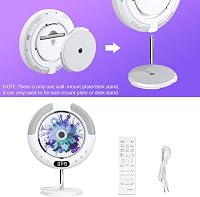 KOVCDVI Bluetooth CD Lejátszó Fali Szerelésű Érintőgombos Hangszóróval FM Rádió USB AUX LCD Kijelző Távirányító Portalanító Fedél 7