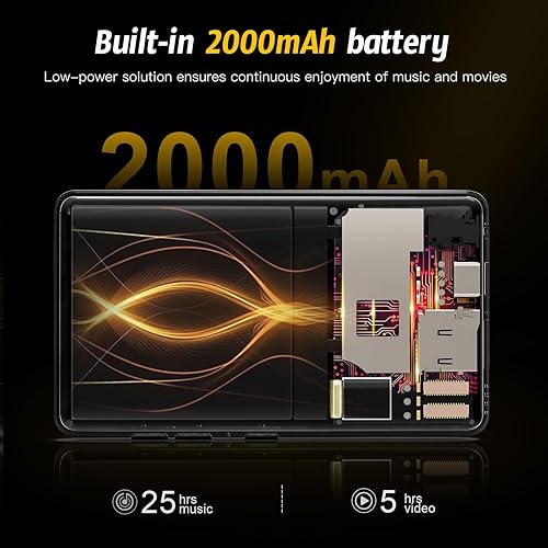 Miniatura 6 de Reproductor MP3 de 144 GB con WiFi y Bluetooth, pantalla táctil IPS HD de 4.02 pulgadas, reproductor de MP4 con altavoces, reproductor de música