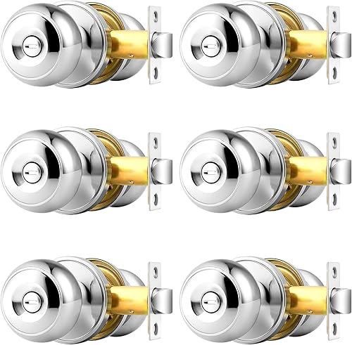 Vista 125 de Probrico - Pomos de puerta color negro mate, paquete de 15 pomos interiores con función de bloqueo de privacidad para dormitorio y baño, pestillo