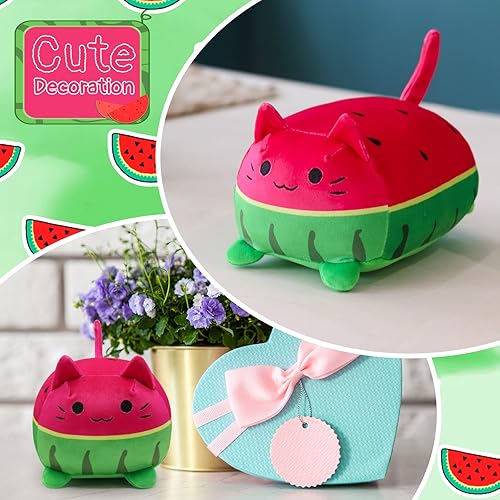 Miniatura 5 de Bekrgwiy Peluche de gato de sirena, animales de peluche de gato de 8 pulgadas, peluche Kawaii, juguetes de gato de sirena para niños, bonito regalo