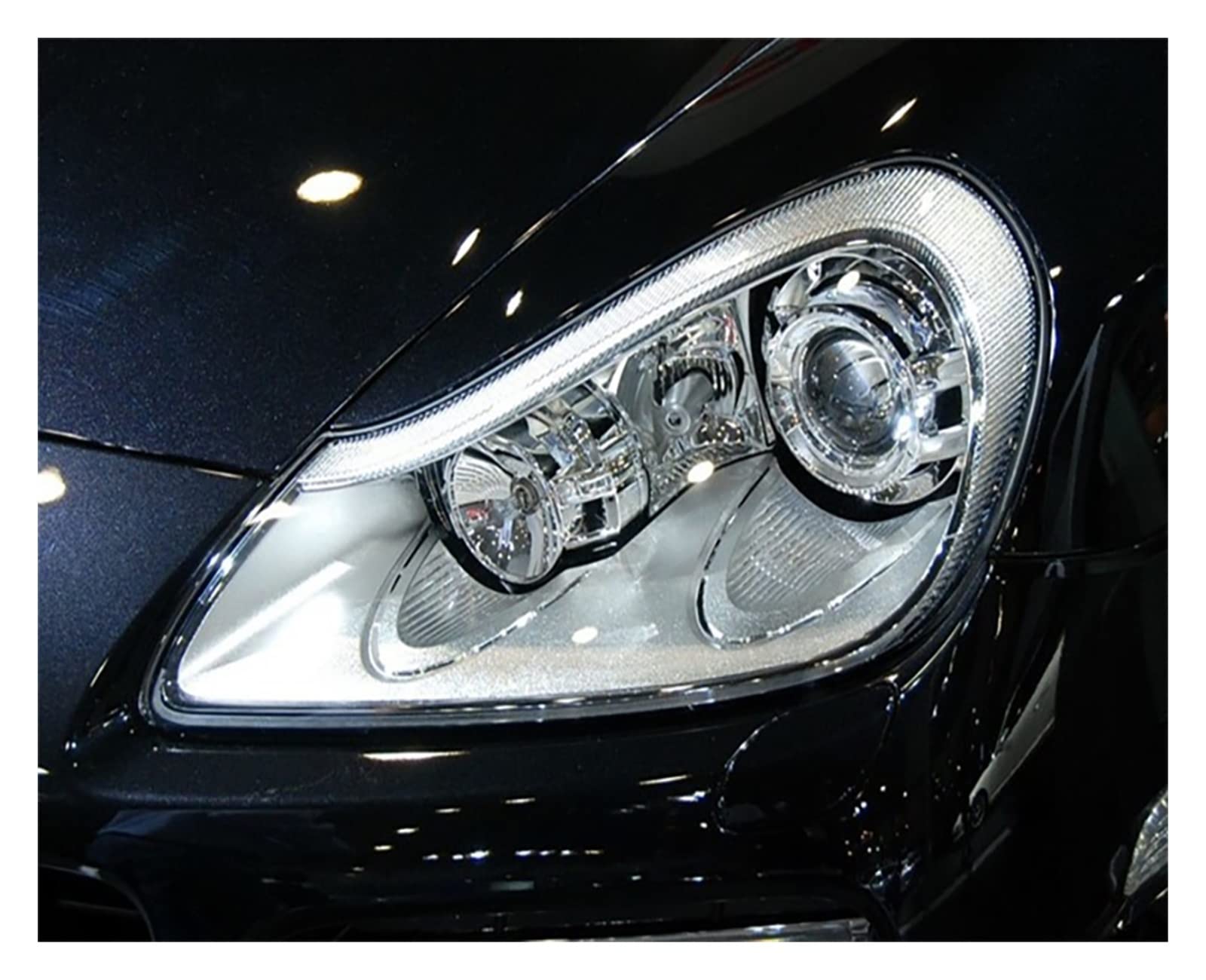 Dla Porsche Cayenne Około 2007-2010 Reflektor Samochodowy Szklany Klosz Przezroczyste Części Samochodowe Auto części karoserii (Rozmiar : Left)
