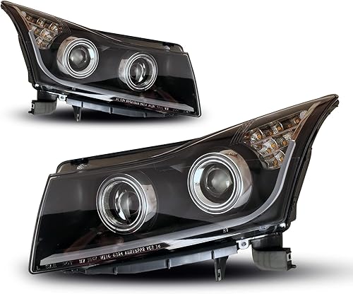 Miniatura 1 de AUTOWIKI Faros delanteros LED aptos para Chevy Cruze Chevrolet 2011, 2012, 2013, 2014, 2015, 2016, 2016, faros delanteros, 1 par